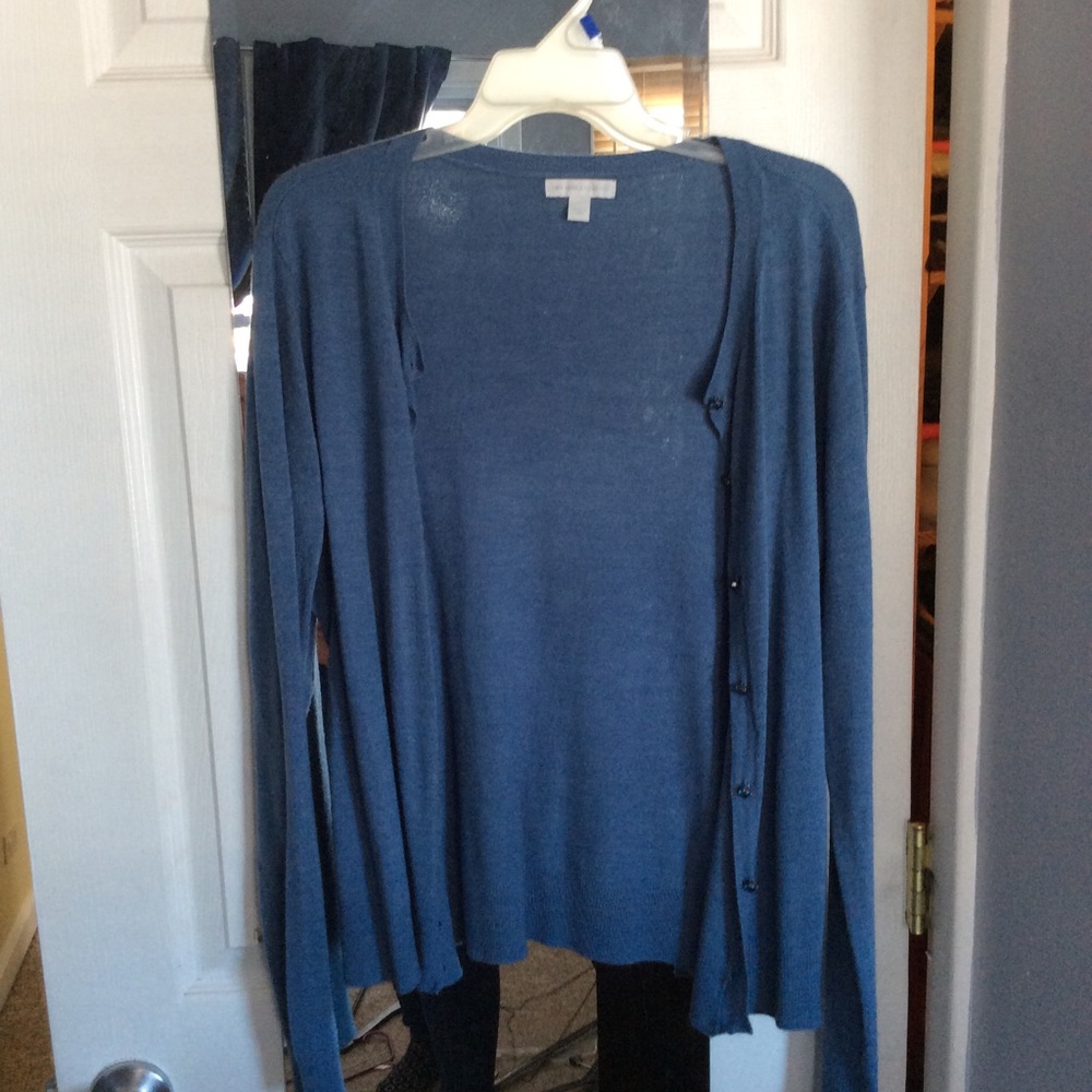 New York and Company blue cardigan
